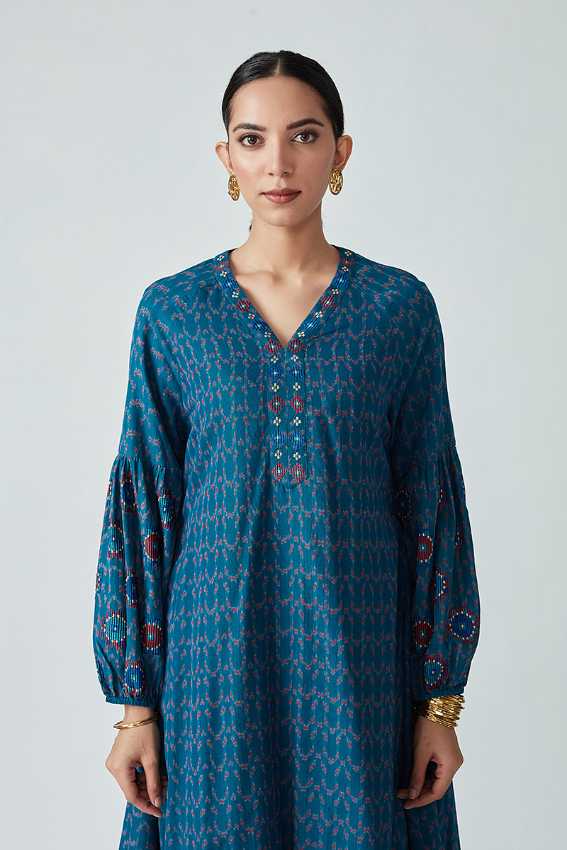 Jamara handloom Ikat kurta dress